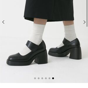 Black Chunky Heel Mary Jane Shoes